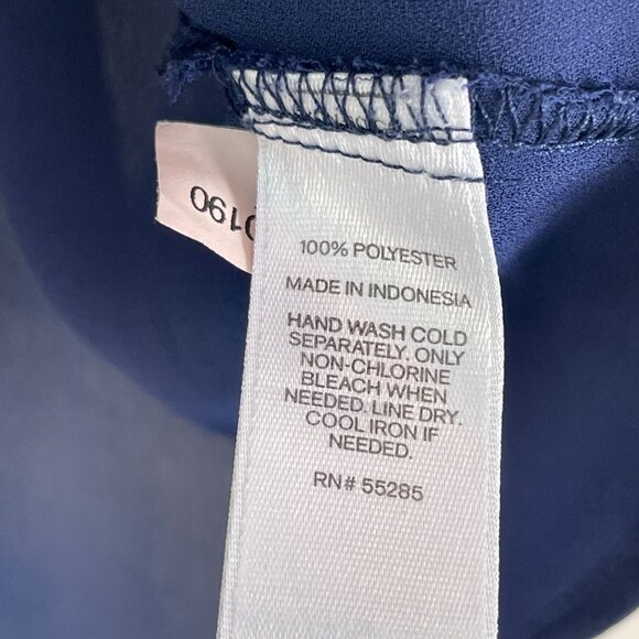 Express Womens Large Lace Panel Button Up Blue Blouse Roll Tab Sleeve Shirt - Picture 4 of 8